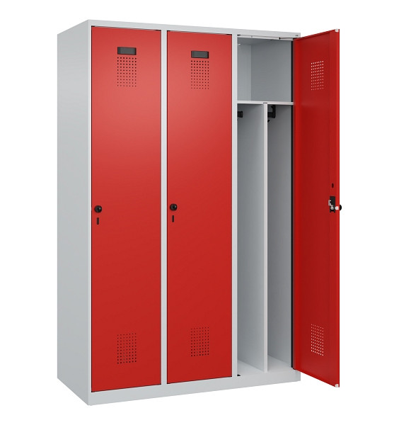 C+P Spind Evolo PLUS, 3 Abteile, 1850x1200x500mm, 7035/3020, Verschluss Drehriegel, 049000-32F S10005