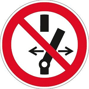 Moedel Schalten verboten ISO 7010, Magnetfolie, Ø 200 mm, 58273