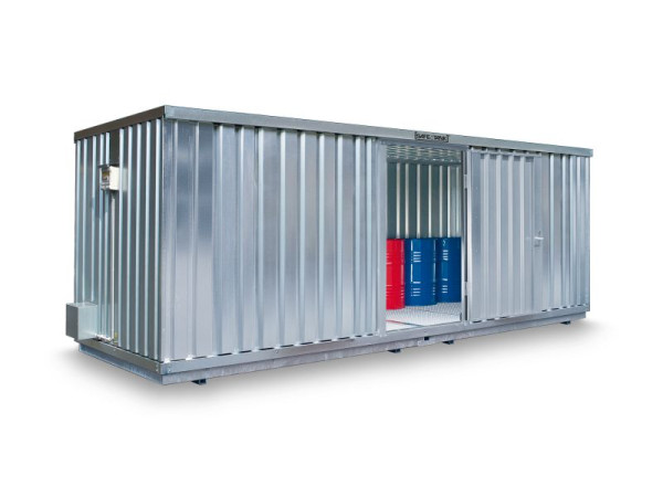 SÄBU SAFE Tank 1900, (Außenaufstellung) ALG, verzinkt, montiert, nicht isoliert, 6.380 x 2.170 x 2.310 mm, Einflügeltüre auf der 6 m Seite, F119630101