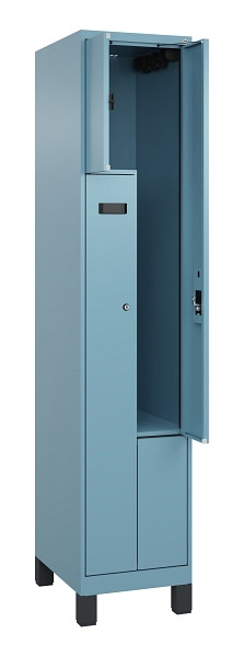 C+P Z-Spind Evolo PLUS, Füße, 2 Fächer, 1950x400x500mm, 0010/0010, Zylinderschloss, 049013-122 S10043