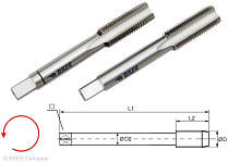 BAER HSSG Handgewindebohrer 2-teilig Satz MF 30 x 2,0 - LINKS, 120302019