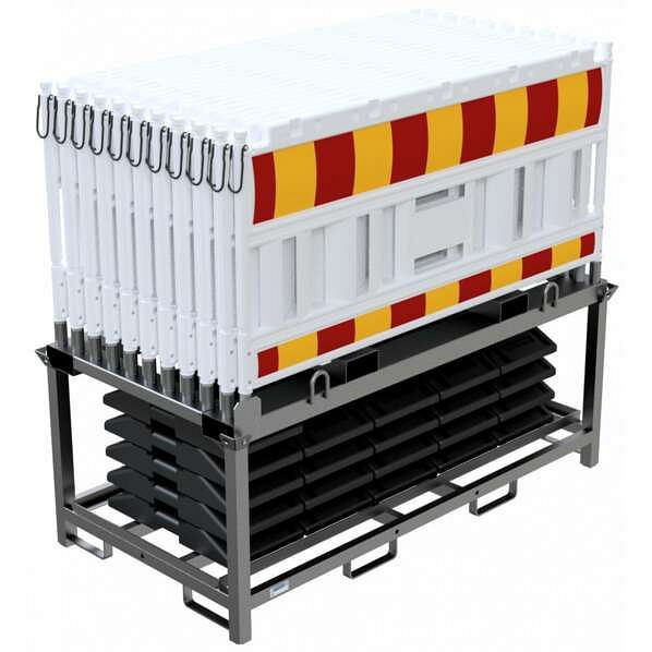 Schake Absperrschrankengitter SET 2, 1x Lager- und Transporttraverse für Absturzsicherung, 20x Absperrschrankengitter NOX, 33420KSK-SET2