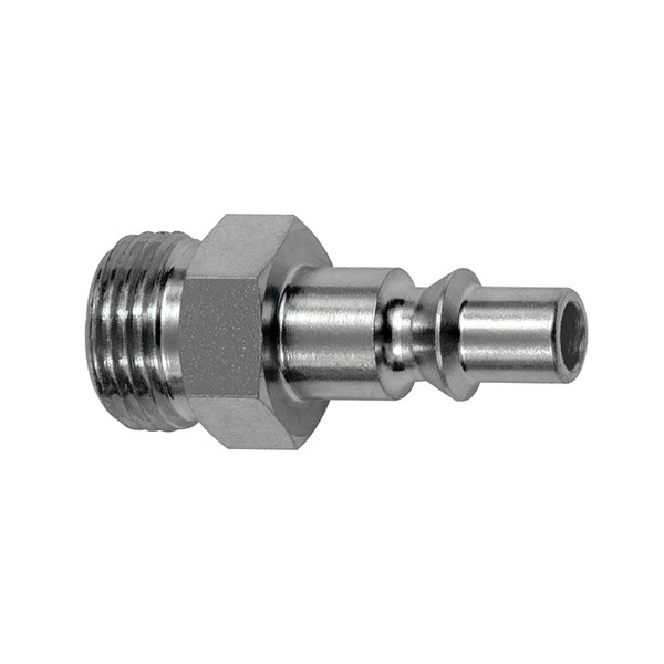 Riegler Nippel für Kupplung NW 5,5, ARO 210, Stahl gehärtet/verzinkt, R 1/8 AG, 140095