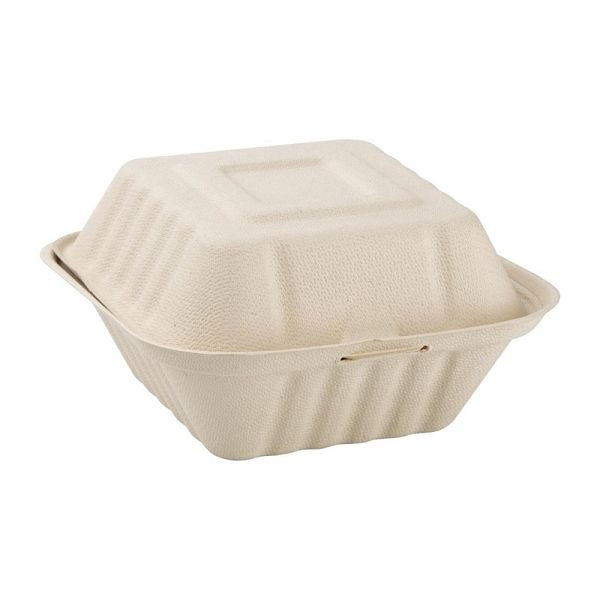 Fiesta Compostable kompostierbare Burgerboxen aus Bagasse 15,2cm (500 Stück), FC542