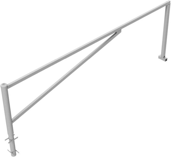 Schake Drehschranke, zum Einbetonieren, feuerverzinkt, lichte Weite: 4000 mm, für Vorhangschloss, 413_400V