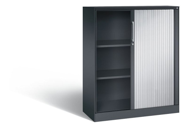 C+P Rollladenschrank Asisto, H1310xB1000xT435mm, Farbe: Schwarzgrau / Weißaluminium, Bügelgriff, 3 OH, 143032-000 S10078