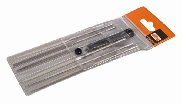 Bahco Nadelfeilenset, 6-teilig, 160 mm, Kunststofftasche, Hieb 2, 2-470-16-2-0
