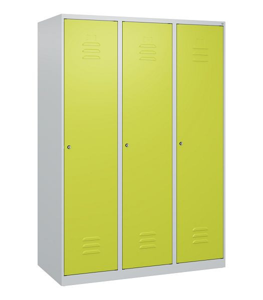 C+P Umkleidespind Classic PLUS, 3 Abteile, 1700x1200x500mm, 7035/0024, Zylinderschlösser, 0800007-32 S10021