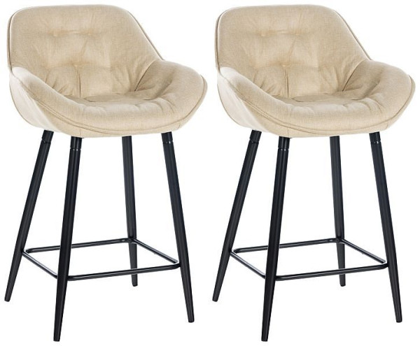 CLP Barhocker Gibson Stoff, creme, VE: 2 Stück, 322242