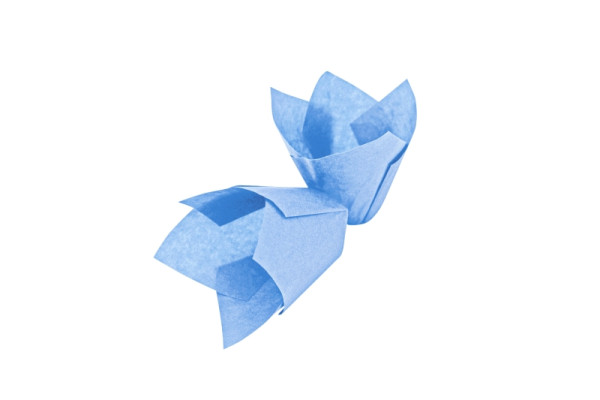 Schneider Muffinform Tulpe blau, Boden 50 mm, Höhe 55 mm, VE: 1000 Stück, 122273
