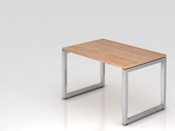 Hammerbacher Schreibtisch O-Fuß eckig 120x80cm Nussbaum, 44, VRS12/N/S