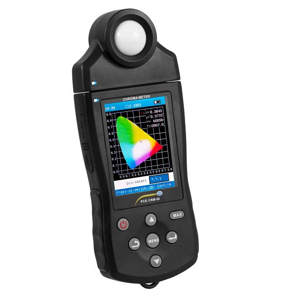 PCE Instruments Spektrometer, Farbtemperatur CTT, Normfarbtafel, Wellenlänge, RGB, PCE-CRM 40
