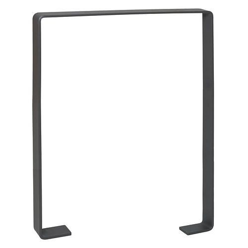 DENIOS Anlehnbügel, Flachstahl, gebogen, feuerverzinkt, zum Einbetonieren, Höhe Überflur 800 mm, eisenglimmer, 310970