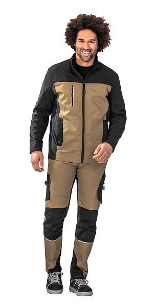 Planam Norit Herren Hybridjacke, sand/schwarz, Größe 54, 6503054