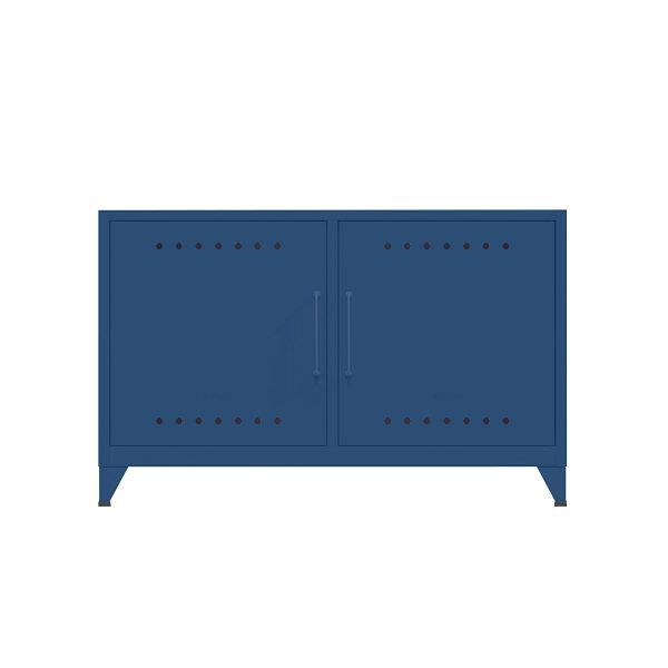 Bisley Fern Sideboard, inkl. 1 festen Fachboden, Kabeldurchlass und Klett-Halter, 639 oxfordblau, FERCAB639