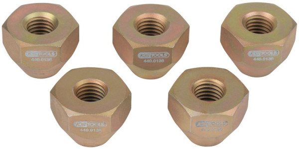 KS Tools Spezialmuttern-Satz, 5-teilig, M14x2, 440.0136