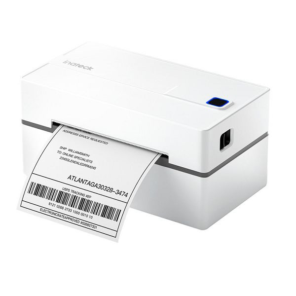 inateck Bluetooth Thermo-Etikettendrucker, 4x6 Versandetikettendrucker, für iPhone, Android, iPad, Windows, MacOS, Chrome, USPS, weiß, PR40_white