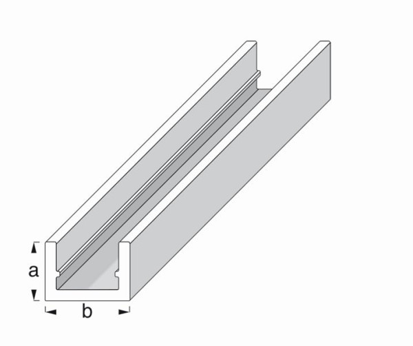 Vormann Alu U-Profile 8,2 x 10,1 x 1,3 silber 1m, 052810100AL