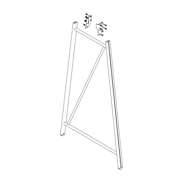 Munk Günzburger Steigtechnik Stützteil Podesttreppe inkl. Montagesatz, Höhe: 1880 mm, 800041