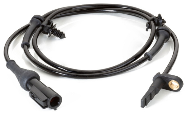 HELLA Sensor, Raddrehzahl, 2-polig, Vorderachse, Kabel: 1250mm, mit Halter, 6PU 230 040-581