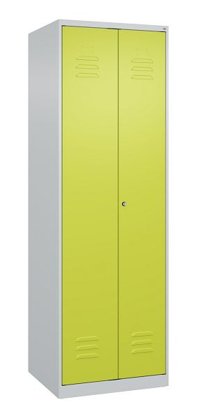 C+P Mehrzweckschrank Classic PLUS, Wäsche-Spind, 2 Abteile, 1850x600x500mm, 7035/0024, Zylinderschloss, 080002-20B S10022