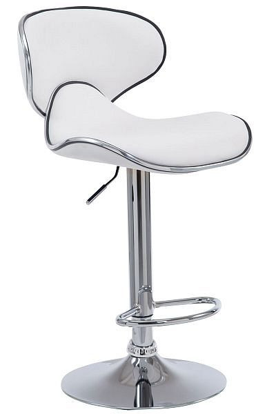 CLP Barhocker Las Vegas V2 chrom, weiß, 101801402, 4251152699833