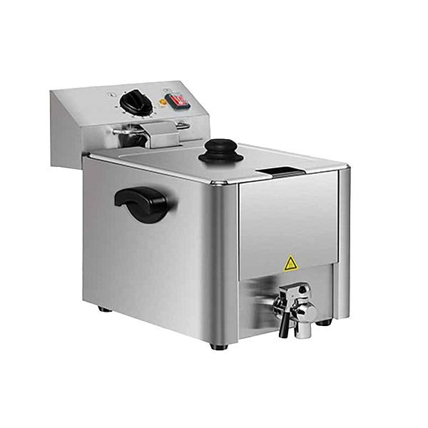 Vaiotec EASYLINE Elektro Fritteuse 1 Becken mit Ablasshahn 10 Liter, Temperaturbereich 50-190°C regelbar, 10279