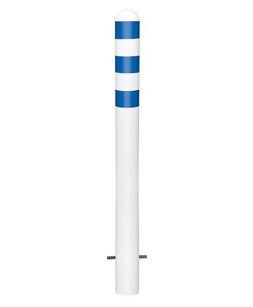 Moravia Ladesäulen Rammschutz-Poller, Stahl, feuerverzinkt, H 800 mm, Reflexringe, Einbetonieren, 280384