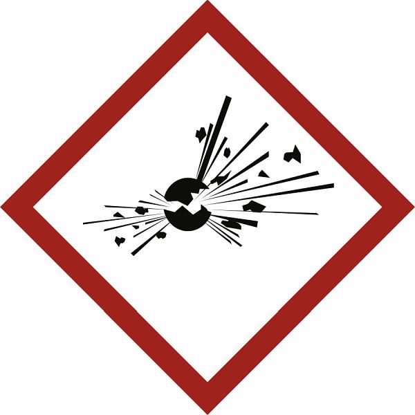 Moedel Explosiv (GHS 01), Folie, 15x15 mm, VE: 1000 Stück/Rolle, 108561