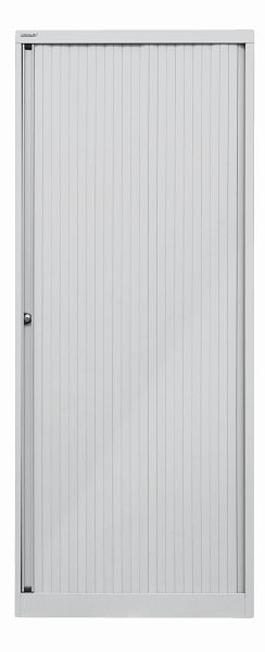 Bisley Rollladenschrank EuroTambour, 4 Fachböden, 5 OH, Rollladen lichtgrau, Korpus lichtgrau, ET408194SLG645