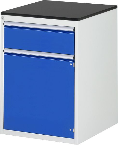 RAU Schubladenschrank Serie 7000, B580xT650xH820mm, Schublade: 1xH180mm, Flügeltür H540mm, Arbeitsplatte melaminharzbeschichtet, 03-L5.8AR-M.11