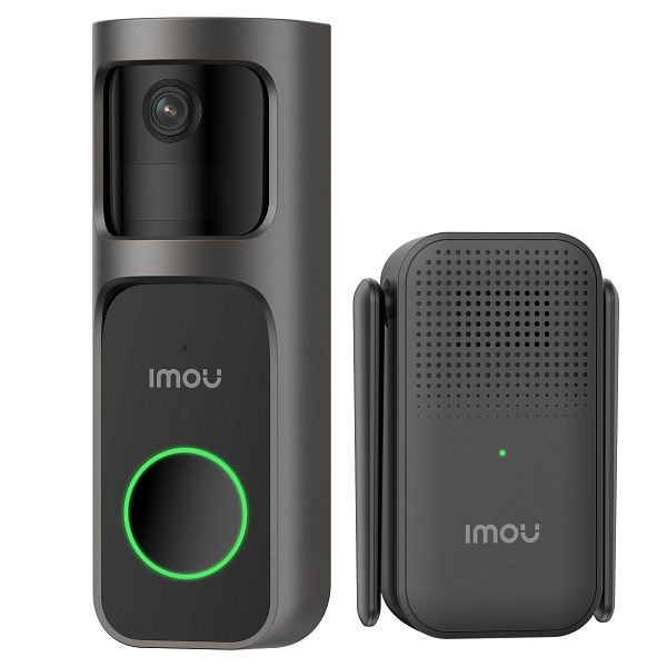 Imou Doorbell 2S Kit, kabellose 2 K Video-Türklingel mit 5000 mAh Akku, Drehfunktion, Weitwinkelobjektiv und intelligenter Erkennung, imdb2s