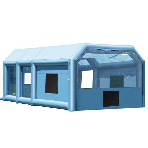 VEVOR Aufblasbare Lackierkabine, 10 x 6,4 x 4,5 m, mit 1100 W + 750 W Leistungsstarken Gebläsen & Luftfiltersystem für Lkw, CQSPQFLSKCGLKJFV4V2