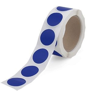 Moedel Markierungspunkte blanko, Polypropylenfolie, blau, Ø 35 mm, VE: 500 Stück/Rolle, 55667