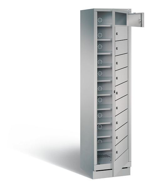 C+P Wäsche-Ausgabeschrank Evolo, H1800xB420xT500mm, Farbe: Weißaluminium, 48160-110 S10056