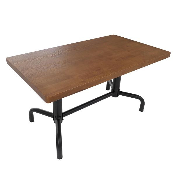 Mendler Esszimmertisch HWC-P31, Tisch Esszimmertisch, Industrial Holz 140x80cm, natur, schwarzes Gestell, 118698+118699