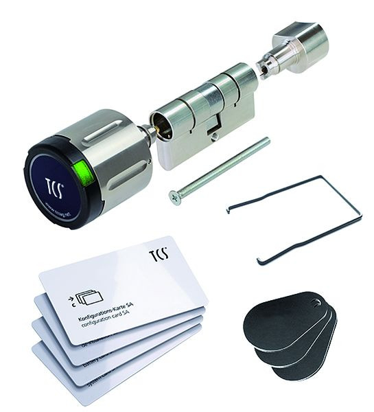 TCS Knaufzylinder mit elektronischem Schließzylinder (Stand alone) für alle Profilzylinderschlösser, IP66, Maße Profilzylinder (mm) 40/45, 817-003-4045