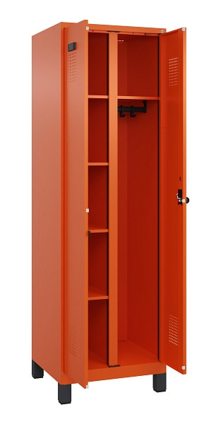 C+P Wäsche-/Garderobenspind Evolo PLUS, mit Füßen, 2 Abteile, 1950x600x500mm, 2, Drehriegel, 049610-20 S10023