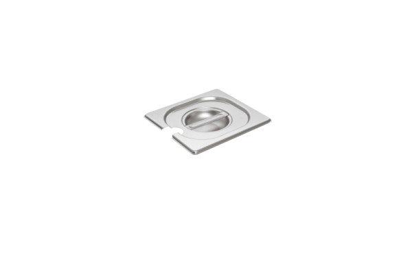 Schneider GN Deckel Edelstahl, mit Löffelaussparung, GN 1/6, 530257, 4028574301862