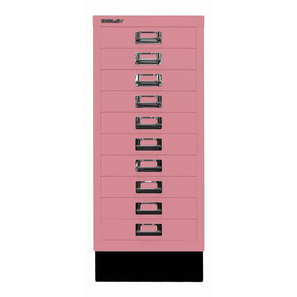 Bisley MultiDrawer™, Inkl. Sockel, DIN A4, 10 Schubladen, 601 pink, L2910S601