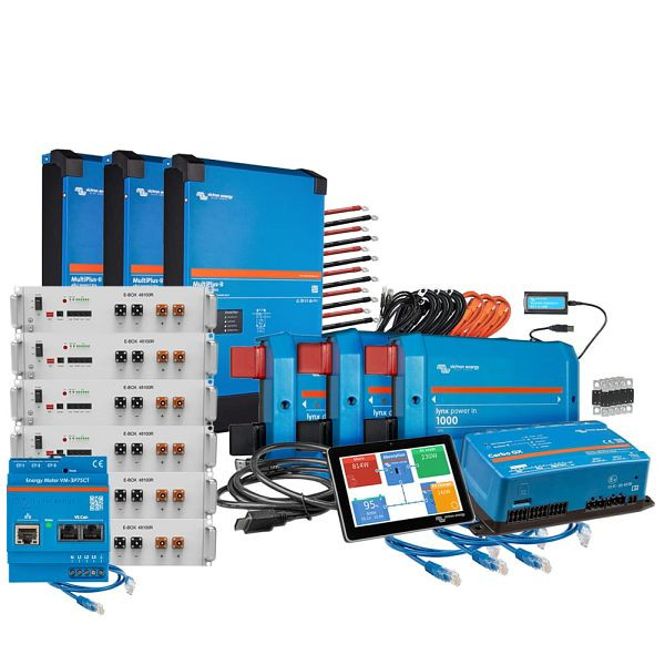 Offgridtec Backup-Kit Nachrüstsatz 30,7kWh mit Pytes 48100R-TE+ Akku Victron MultiPlus-II 48/5000 3-phasig mit Stromzähler, 4-01-019540-003