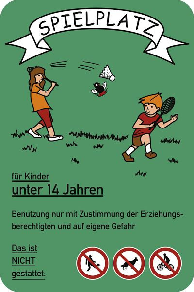 Moedel Spielplatz für Kinder unter 14 Jahren..., grün, Aluminium, 400x600 mm, 60209