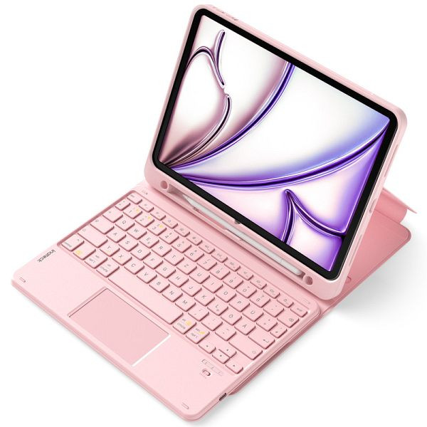 inateck Abnehmbar Tastatur für iPad 11" A16 (2025), iPad Air 11" M4/M3/M2 (2026/2025/2024), iPad Air 10.9" 5/4, iPad Pro 11" 4/3/2/1, pink, N0001_pink
