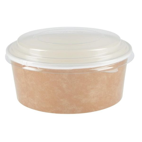 Colpac Recycelbare Speisenbecher mit Deckel 700ml, VE: 150 Stück, FA373