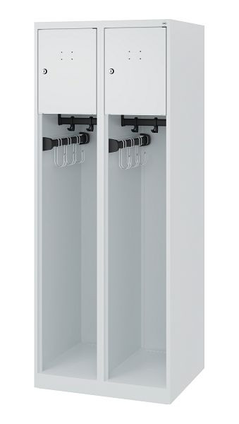 C+P Feuerwehrspind Evolo, Modell YOUNGSTER, 2 Abteile, H1530xB600xT500 mm, Lichtgrau, 0490015-20 S10000