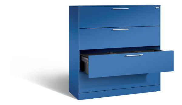 C+P Hängeregistraturschrank Asisto, H1310xB1200xT435mm, Farbe: Enzianblau, Bügelgriff, 146021-413 S10136