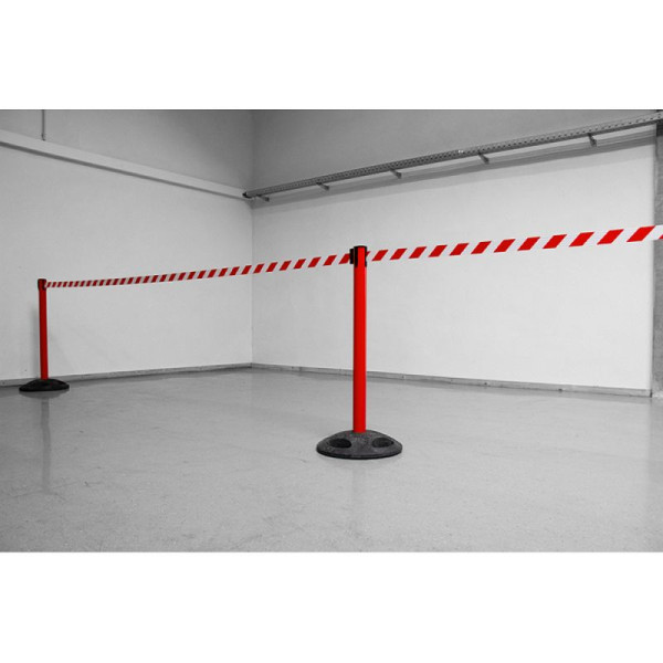 Stein HGS Personenleitsystem Komplett-Set 'P-Line Utility', rot/weiß diag., VE: 8 Stück, 71438.0003