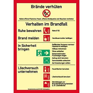 Moedel Brandschutzordnung(mit Handfeuermelder), Teil A(2014), Kunststoff, nachleuchtend, 210x297mm, 57531