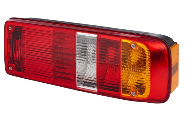 HELLA Heckleuchte, Glühlampe, 24V, Einbau/geschraubt, Lichtscheibenfarbe: mehrfarbig, Stecker: Rundstecker, rechts, 2VP 340 888-001