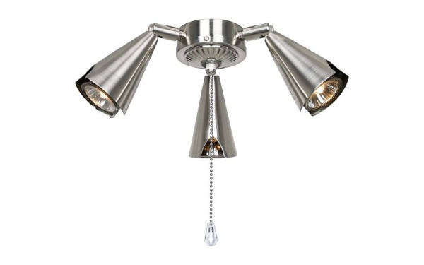 CasaFan Deckenventilator Leuchte 5-II Chrom gebürstet 3 Strahler, 1116